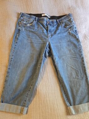 Sonoma Light Blue Boyfriend Jeans with Rolled Cuff